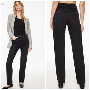Dynamite Chiara  Black Highrise Straight Leg Jeans Size 24